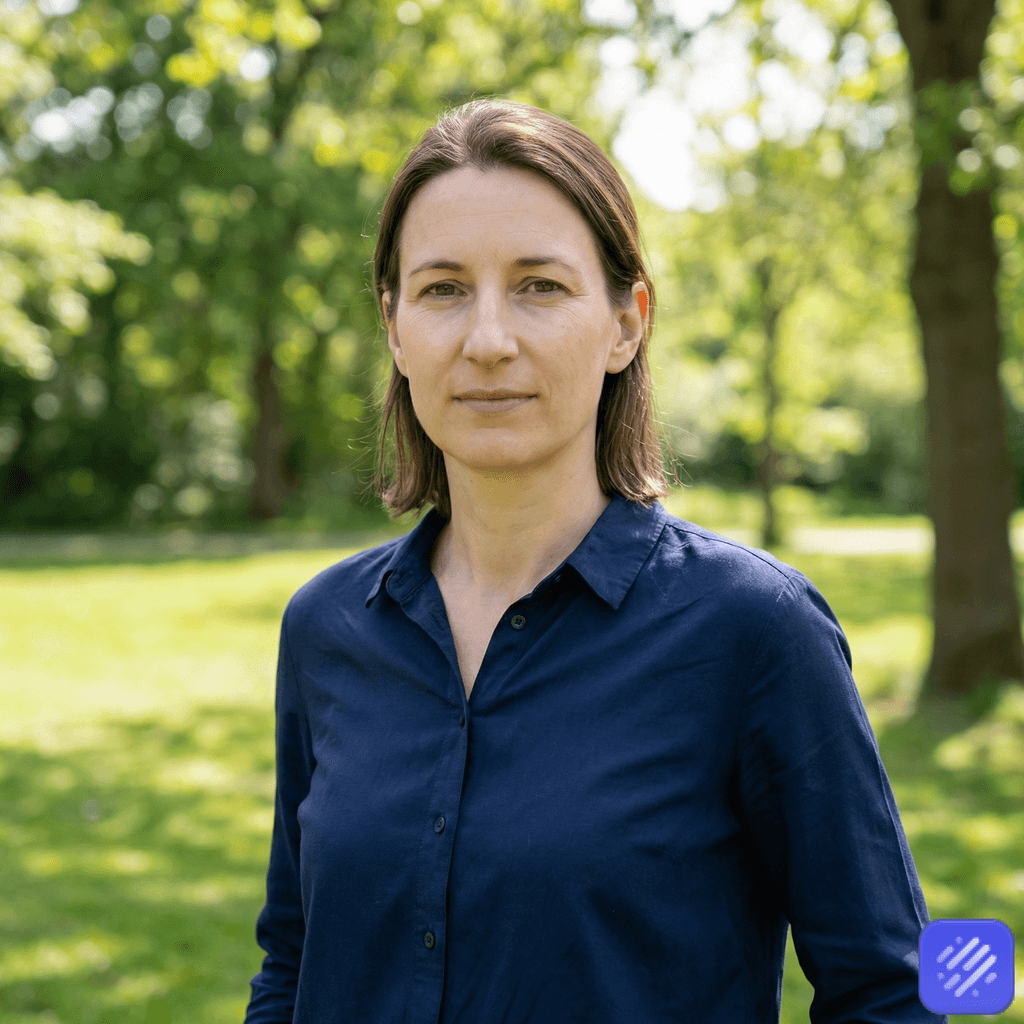 Natural outdoor AI headshot for professional team profile