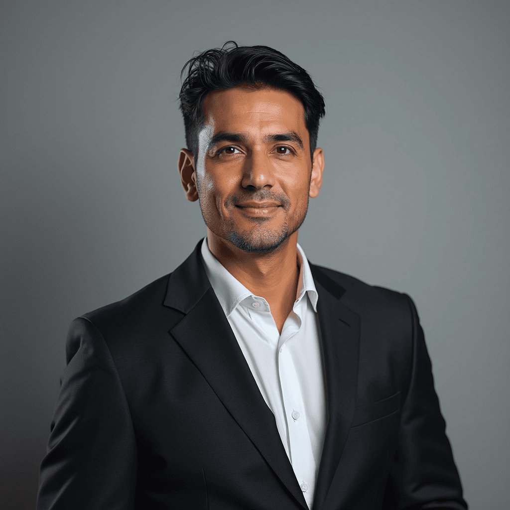 Professional AI headshot with smooth paper texture background