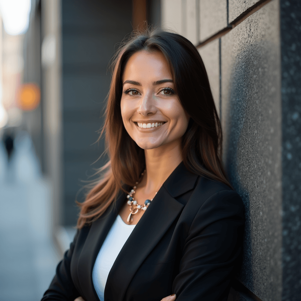Professional AI headshot with urban wall with interesting textures and patterns background