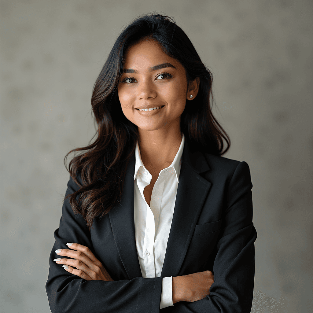 Professional AI headshot with fine fabric weave texture background