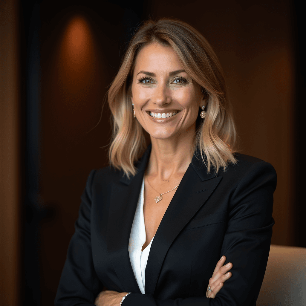 Executive boardroom background for leadership headshots