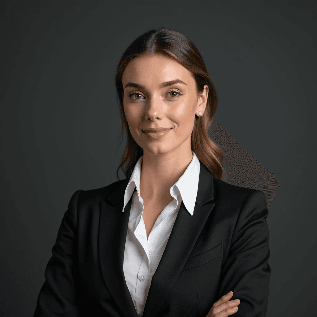 CEO headshot with corporate charcoal background for media and press materials